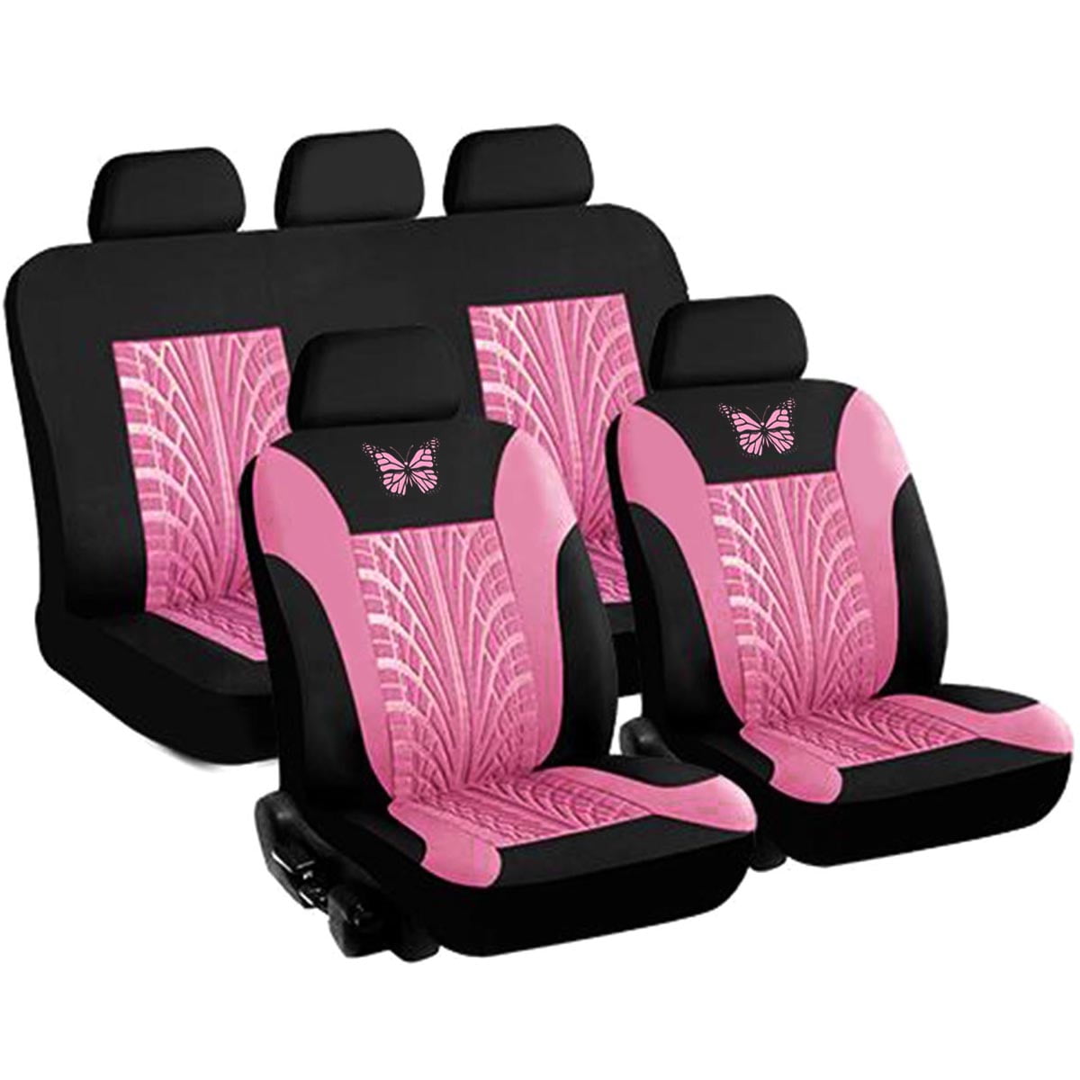 Universal SUV Car Seat Cover Full Set Protectors Durable 5-Seat Cushion+Headrest