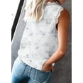 thumbnail image 5 of Anyjoin Women Sexy V Neck Lace Tank Tops Summer Sleeveless Chiffon Blouses, 5 of 5
