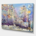 thumbnail image 3 of Designart ' Abstract Cityscape With Pastel ' Modern Canvas Wall Art Print, 3 of 4