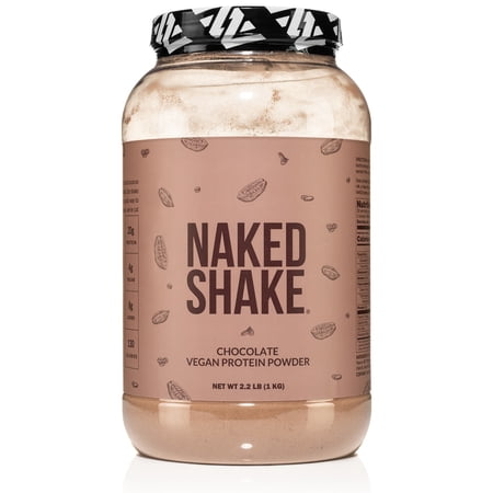 Naked Shake Chocolate Plant Based Protein Powder from US & Canadian Farms  Nothing Artificial  30 Servings
