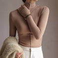 thumbnail image 7 of Business Casual Bottoming Shirt for Women Premium Turtleneck Undershirt Tops Long Sleeve Slim Fit Pullover Underscrub, 7 of 7