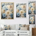 thumbnail image 4 of Designart "Blooming Mums In Muted Blue And Beige Minimalism I" Mums Floater Framed Canvas Prints, 4 of 5