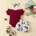 thumbnail image 4 of Gerichy Girls Summer Outfits, Summer Girls' Clothing Butterfly Print Round Neck Short Sleeve Top Skirt Girl's Suit Short Sleeved T Shirt, 4 of 9