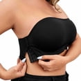 thumbnail image 3 of Tranfacy Ladies Plus‑Size Solid Everyday Bras Wireless Strapless Invisible Non‑Slip Seamless Back Support Push Up Bra for Daily Wear, 3 of 5