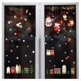 thumbnail image 1 of ZHAOCHENG Etiqueta engomada de la ventana de Navidad, 9 hojas Etiqueta de decoraciones navideñas removibles Copos de nieve Reno de Papá Noel Pegatinas de ventana de Navidad Etiqueta de Navidad electro, 1 of 4