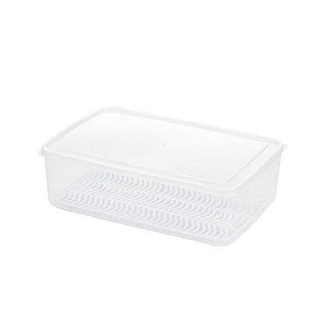 Récipient de Rangement Alimentaire Égouttant PP Transparent Multifonction Empilable Accessoires de Conservation pour Réfrigérateur avec Plateau d'Égouttage