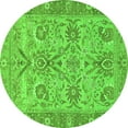 thumbnail image 1 of Ahgly Company Indoor Round Abstract Green Modern Area Rugs, 3' Round, 1 of 4