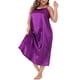 thumbnail image 4 of Camisones de talla grande Agnes Orinda para mujeres, pijamas de satén con escote en V, vestido sin mangas, ropa de dormir 4X púrpura, 4 of 6