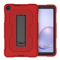 Dteck Case for Samsung Galaxy Tab A 8.4" SM-T307 (2020 Released),Shockproof Armor Rugged Rubber Case Hybrid Hard PC Protective Stand Cover (Without Built-in Screen Protector),Red Black