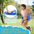 thumbnail image 7 of Joyfy 2 Pack Outdoor Swing Seat for Kids, Backyard Playground 5.5" Wide Heavy Duty Swing Set Accessories with 66" Chain, Support 250lb Outdoor Play Set, Blue, 7 of 7