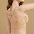 thumbnail image 5 of Iugvhana Front Closure Bras for Women Push Up Lace Bra Seamless Full Coverage Backless Breathable Bra Comfortable Anti Sagging Bra Beige L, 5 of 5