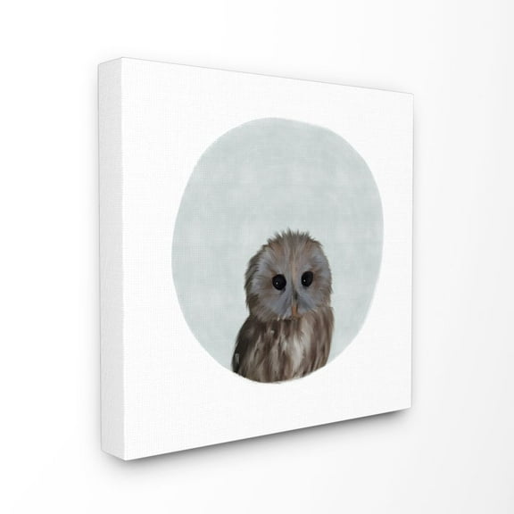 The Kids Room by Stupell Baby Owl Animal Kids Painting Canvas Wall Art by Leah Straatsma