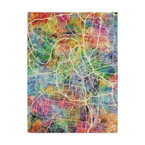 Trademark Fine Art 'Nashville Tennessee City Map' Canvas Art by Michael Tompsett