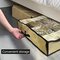 thumbnail image 2 of Shonpy 2pcs Men/Woman 12 Cells See Through Underbed shoes and boots Storage Bag Organizer with PVC window (2) (beige), 2 of 5