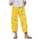 thumbnail image 1 of Pantalones de Mujer Traje Verano Cómodo de Moda Impreso Pantalones Recortados, Pantalones Elásticos Casuales, 1 of 5