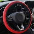 thumbnail image 4 of SPRING PARK Stylish Car Vehicle Faux Leather Anti-Slip Steering Wheel Wrap Cover Protector, 4 of 7