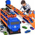 thumbnail image 1 of Camión de transporte de juguete iHaha con 24 coches fundidos a presión para 2 a 7 años, 1 of 9