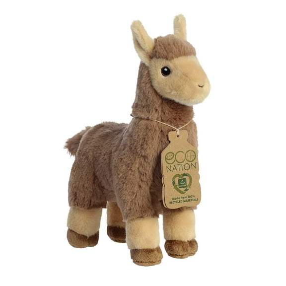 Aurora - Medium Brown Eco Nation - 9.5" Tan Llama - Responsibly Made Stuffed Animal