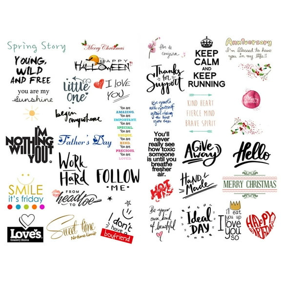 Colorful Small Talk Chipchat Greeting Words Precut Anti-UV Waterproof Stationery Planner Clipping Stickers Scrapbooking Diary Sticky Paper Flakes