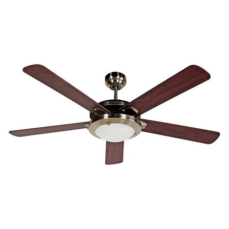 

BLACK+DECKER BCF5211R 52-Inch 5-Bladed Remote Controllable Brushed Nickel Ceiling Fan with Reversible Blades