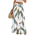 thumbnail image 2 of Dress Pants Women Petite High Waisted Wide Leg Summer Beach Vacation Pants Boho Lounge Casual Palazzo Trousers, 2 of 9
