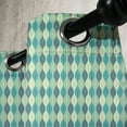 thumbnail image 3 of Ambesonne Abstract Grommet Curtain, Oval Curved Lines Dots, 50" x 84", Sea Green Petrol Blue, 3 of 6