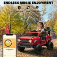 thumbnail image 4 of 12V Ford Bronco Kids Ride on Cars with Remote Control, Battery Powered Ride on Toys with All-Terrain Wheel, Toddler Electric Car with Headlights/Music/Bluetooth for Boys Girls 3-5, Red, 4 of 8