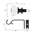 thumbnail image 4 of 3/4" Diameter Standard Decorative Window Curtain Rod, Adjustable Curtain Rod for Windows , Acrylic Square Finials, 4 of 7