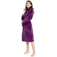 thumbnail image 4 of Womens Mens Fleece Robe Soft Plush Bathrobe Long Warm, 4 of 7