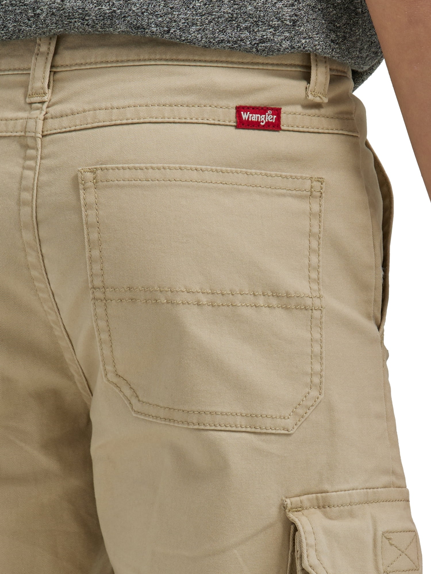 Wrangler® Boy's Straight Fit Cargo Short with Stretch and Adjust-to-Fit Waistband, Sizes 4-18 & Husky