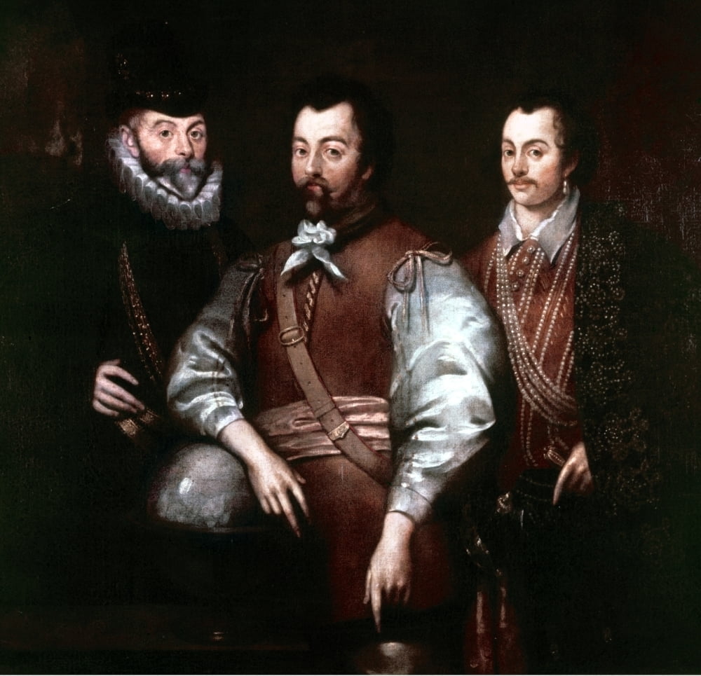 Hawkins Drake & Cavendish Nenglish Admirals And Navigators Left To