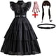 thumbnail image 2 of Vestido de fiesta de noche para niños, traje gótico de moda para carnaval, Halloween, eventos negros, Vestido de Cosplay, 4-10T, 2 of 4