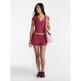 thumbnail image 2 of No Boundaries Ribbed Waistband Fleece Shorts, 2" Inseam, Women’s XXS-XXL, 2 of 5