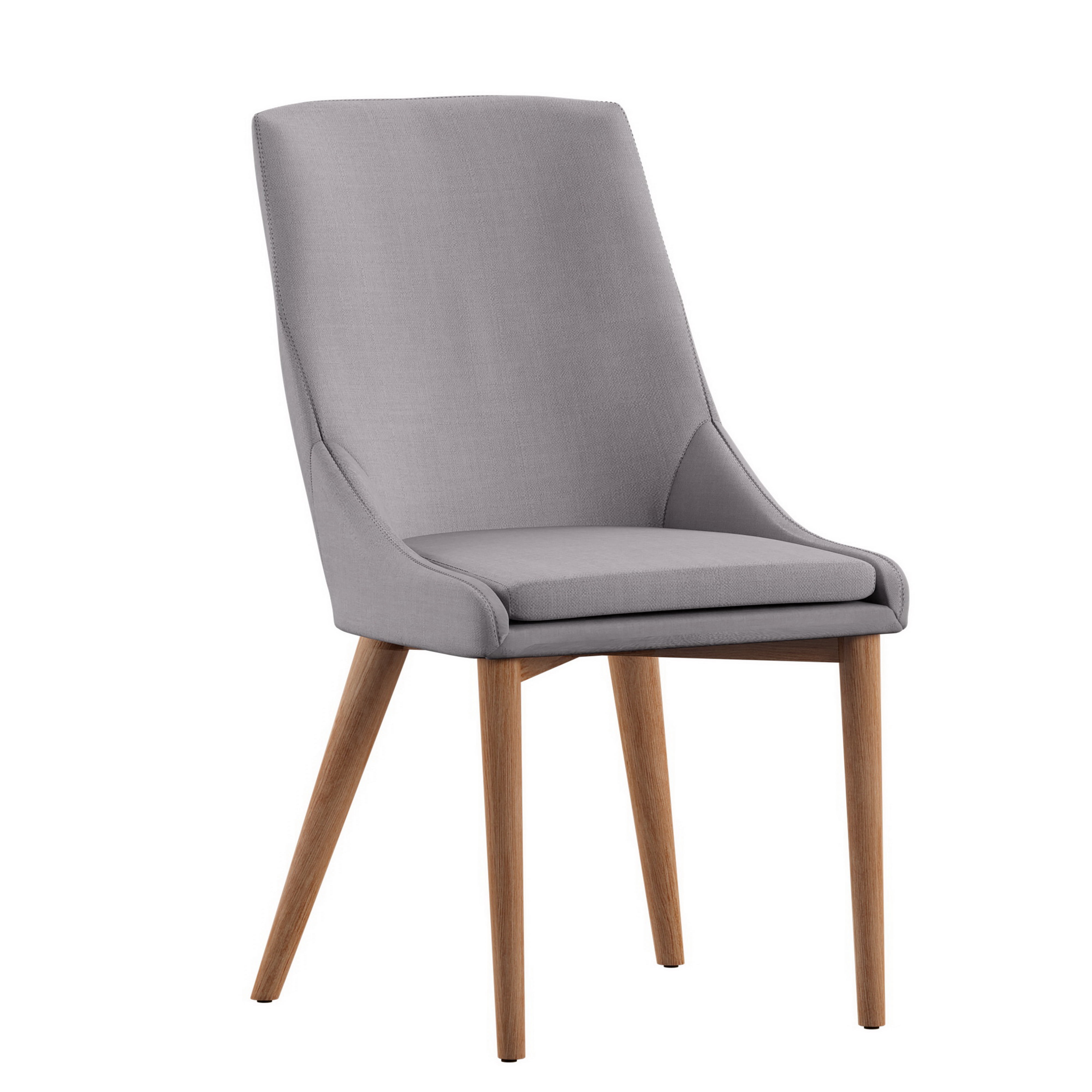 Weston Home Chelsea Lane Dining Chair, Set of 2, Light Grey