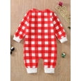 thumbnail image 5 of Baby Girl Boy Christmas Jumpsuit, Print Round Neck Long Sleeve Zip-Up Rompers for Toddlers, 0-18 Months, 5 of 10