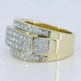 thumbnail image 5 of 2.00 ct Round-Cut Moissanite Men's Wedding Ring 14K Yellow Gold Plated, 5 of 5