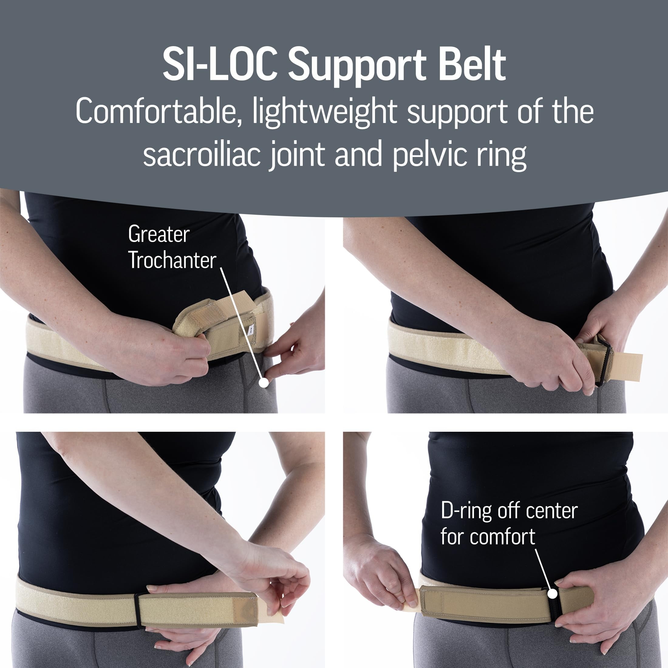 OPTP SI-LOC Support Belt Lower Back Support Belt for Women and