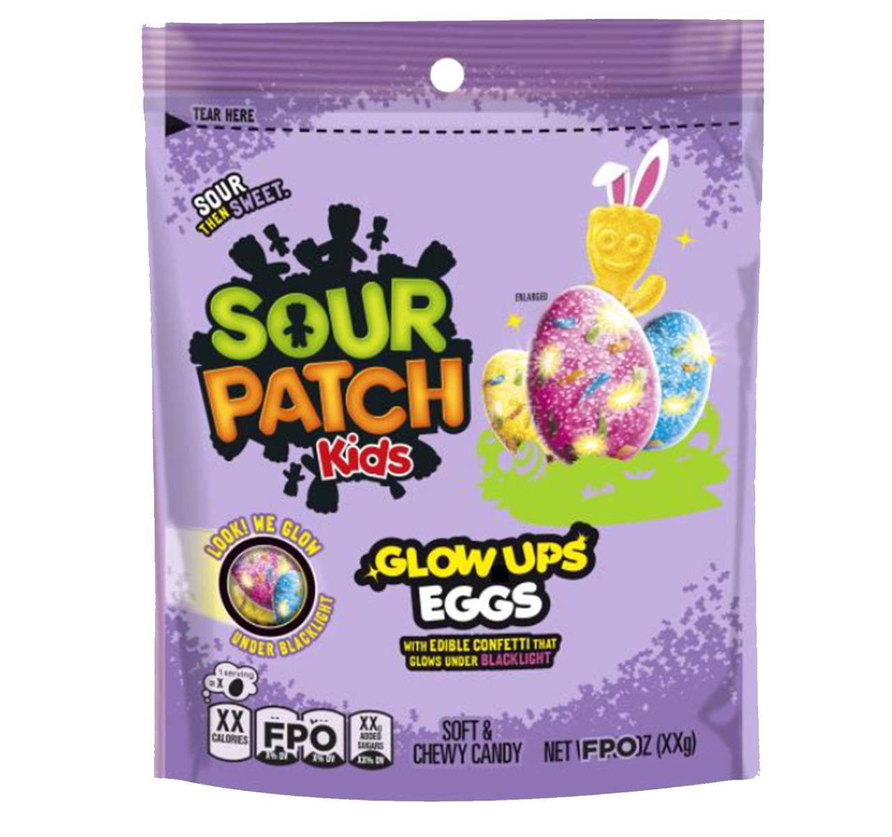 Sour Patch Glow Ups Eggs Soft Chewy Candy 8.4 oz, 2 Pack