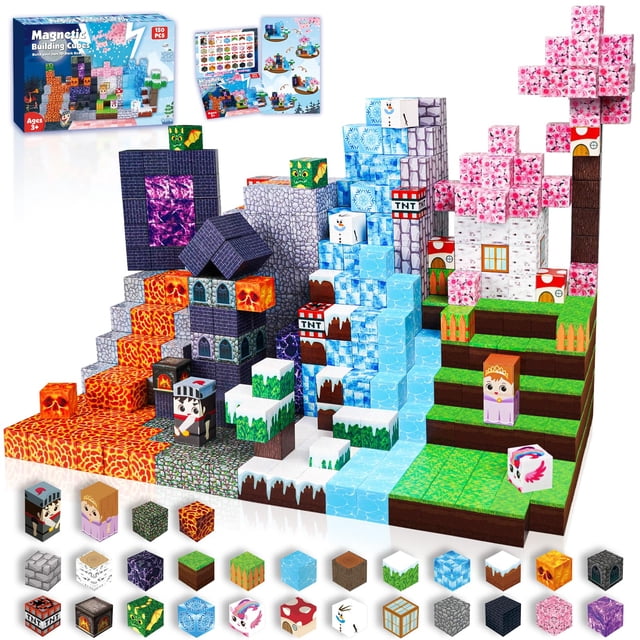 Bloques de construcción magnéticos ToyUnited 150 piezas Dark Forest Castle