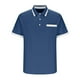 thumbnail image 5 of pstuiky camisetas de hombre, Camisa informal de manga corta con cuello vuelto, cómoda y lisa, para hombre camisas casuales para hombre xxl, 5 of 6