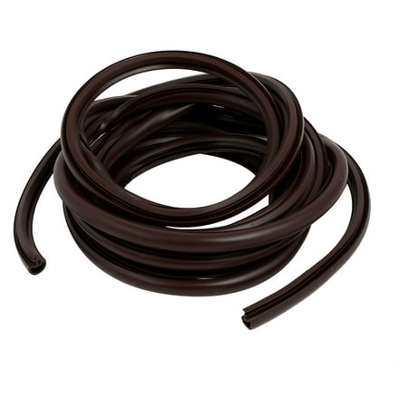 Unique Bargains 3Meter 5x8mm Rubber Half Round Type Door Frame Groove Weather Stripping Brown
