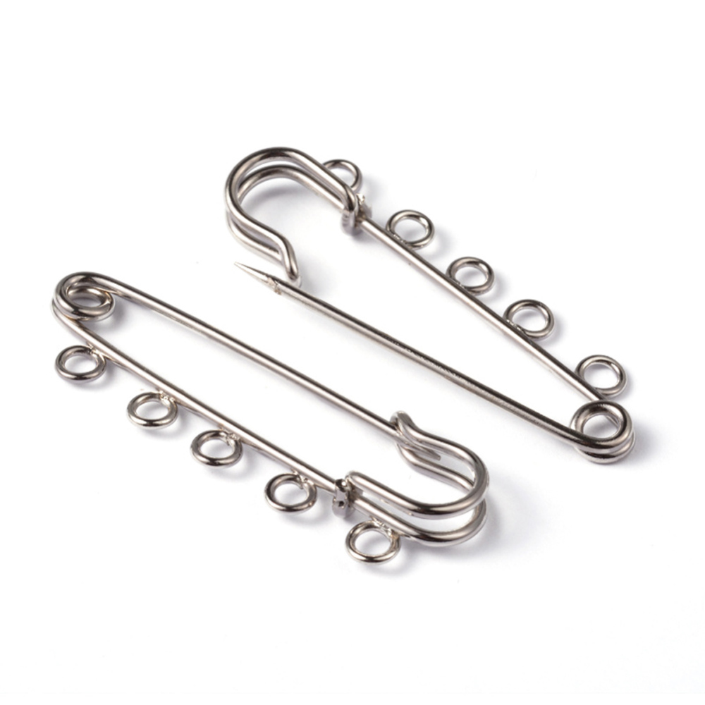 Iron Kilt Pins Platinum Color about 16mm wide 50mm long hole: 3mm