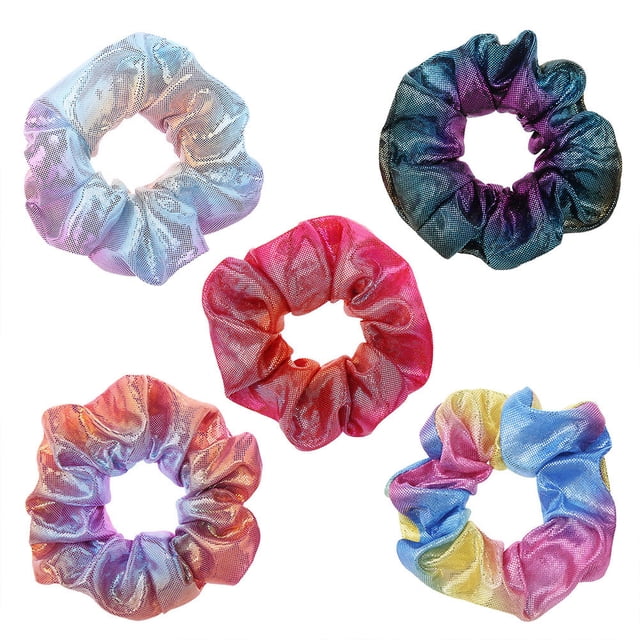 Miangastore 5Pcs Elastic Hair Bands Decorative Hair Ties Assorted Color for Girls Daily Use