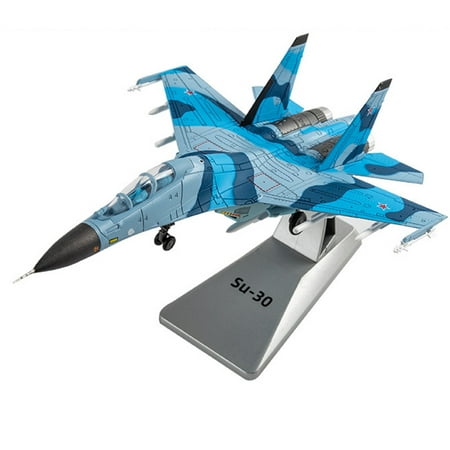 Russian Air Force SU-30MKK Fighter Aircraft Model 1/100 Scale Diecast Military Plane Models for Collection Gift