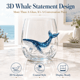thumbnail image 6 of 3D Ocean Animal Glassware, Sculpted Marine Animal Wine Cup, Octopus Seahorse Crab Turtle Whale Shark Glass for Coastal Decor and Home Bar, 6 of 7