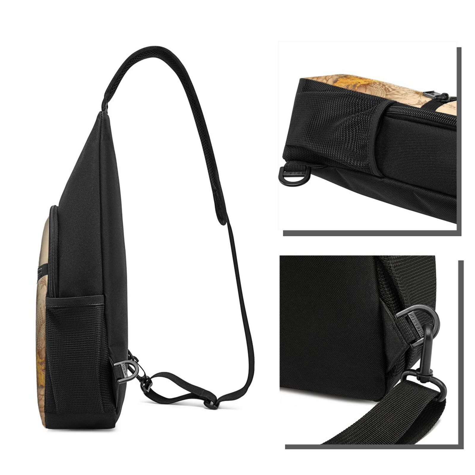Xecao's Print Sling Bag: A Versatile Chest, Shoulder, and Crossbody Backpack for Casual Days Out, Perfect for Both Men and Women