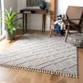 thumbnail image 2 of SAFAVIEH Marrakesh Erykah Geometric Polyester Area Rug, Ivory/Grey, 6'6" x 9', 2 of 7