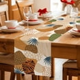 thumbnail image 5 of Abstract Tropical Boho Table Runner 108 Inches, Vintage Animals Print Palm Bed Runner Dresser Scarves Tabletop for Indoor Outdoor Parties/Ceremony/Banquet, 13"x 108", 5 of 8