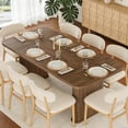 thumbnail image 1 of 62" Large Dining Table, Set for 6-8 People, Kitchen Dining Table with Grille Design, Suitable for Dining, Home, Office, Living Room, 1 of 6