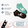 thumbnail image 4 of Foozys Women’s Low Cut No Show Socks | Alpaca Cute Animal Themed Fashion Novelty Socks | 2 Pairs Included in Two Colors, 4 of 5